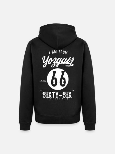66 YOZGAT - Unisex Premium Organic Zip Hoodie - black