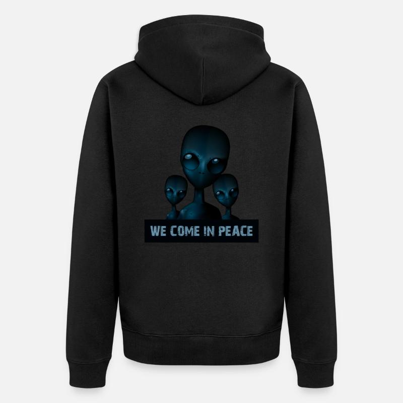 Les extraterrestres sont parmi nous - Veste à capuche bio Premium Unisexe - noir
