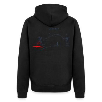 L'amour est dans l'air - Veste à capuche bio Premium Unisexe - noir - Dos - Nico (187cm)