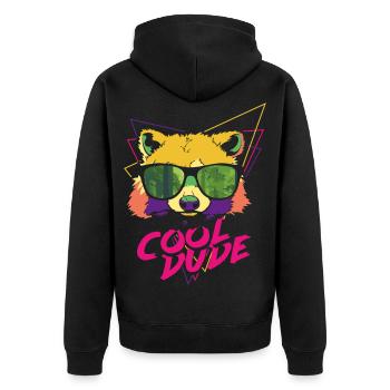 Cool Dude - Cool Guy - Unisex Premium Organic Zip Hoodie - black - Back - Nico (187cm)