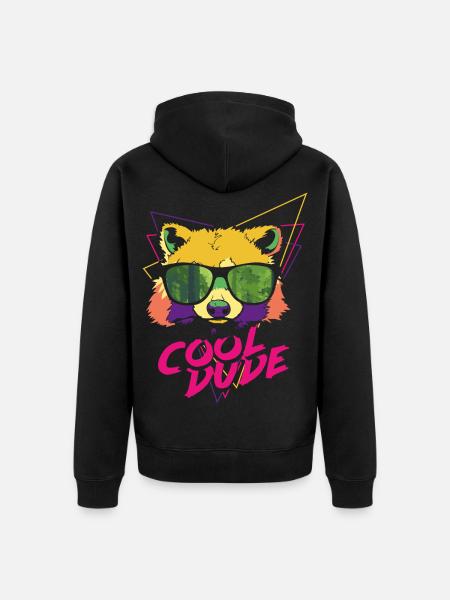 Cool Dude - Cool Guy - Unisex Premium Organic Zip Hoodie - black