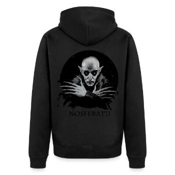 Tee shirt Nosferatu Vampire Classic Horror Noir - Veste à capuche bio Premium Unisexe - noir - Dos - Nico (187cm)