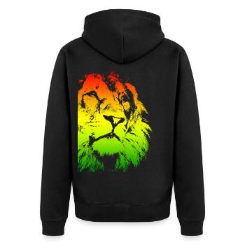 Tête de lion - Veste à capuche bio Premium Unisexe - noir - Dos - Nico (187cm)