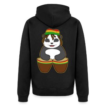 Reggae Panda - Veste à capuche bio Premium Unisexe - noir - Dos - Nico (187cm)