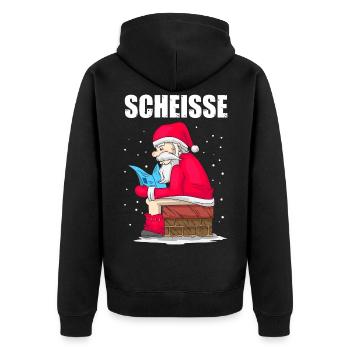 Shit Santa Claus Anti Christmas Gift - Veste à capuche bio Premium Unisexe - noir - Dos - Nico (187cm)