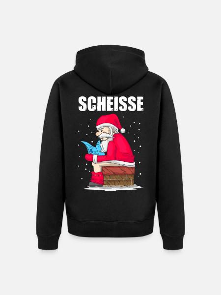 Shit Santa Claus Anti Christmas Gift - Veste à capuche bio Premium Unisexe - noir