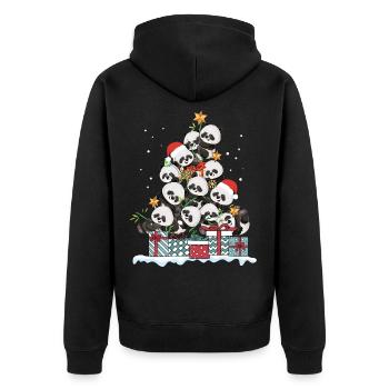 Panda Panda Kawaii Cadeau De Noël - Veste à capuche bio Premium Unisexe - noir - Dos - Nico (187cm)