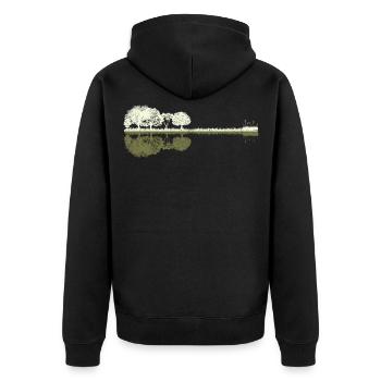 Tee shirt Nature Design Tee shirt - Veste à capuche bio Premium Unisexe - noir - Dos - Nico (187cm)