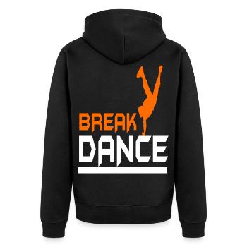 J'adore le break dance - Veste à capuche bio Premium Unisexe - noir - Dos - Nico (187cm)