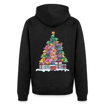 Poisson pêcheur pêchant pour le cadeau de Noël - Veste à capuche bio Premium Unisexe - noir - Dos - Nico (187cm)
