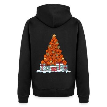 Cadeau de noël joueur de basketball - Veste à capuche bio Premium Unisexe - noir - Dos - Nico (187cm)