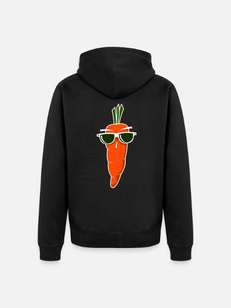 CARROT SHADES - Unisex Premium Bio Zip Hoodie - Schwarz