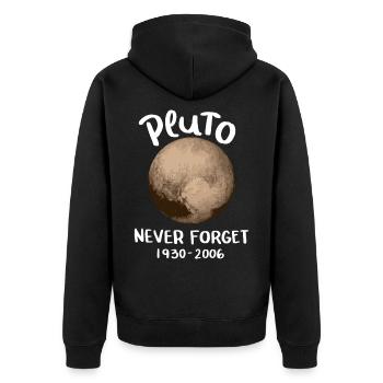 Cadeau Pluto Never Forget Astronomy Planet 9 - Veste à capuche bio Premium Unisexe - noir - Dos - Nico (187cm)