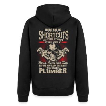 Profession plombier cadeau d'installation de Spengler - Veste à capuche bio Premium Unisexe - noir - Dos - Nico (187cm)
