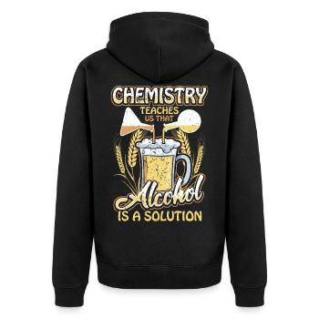 Chimie Chimiste Bière Solution D'alcool Cadeau - Veste à capuche bio Premium Unisexe - noir - Dos - Nico (187cm)