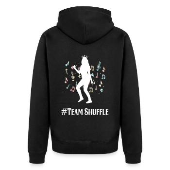 Team Shuffle Dance Dance Disco Techno Gift - Unisex Premium Organic Zip Hoodie - black - Back - Nico (187cm)