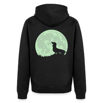 Teckel Teckel Tout pour le cadeau de chien Teckel - Veste à capuche bio Premium Unisexe - noir - Dos - Nico (187cm)