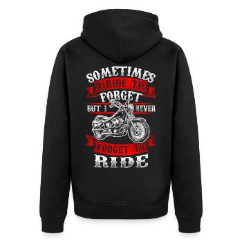 Cadeau de motard motard motard motard - Veste à capuche bio Premium Unisexe - noir - Dos - Nico (187cm)