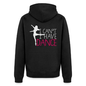 Dancer dancer dancing ballet ballet dancer - Unisex Premium Organic Zip Hoodie - black - Back - Nico (187cm)
