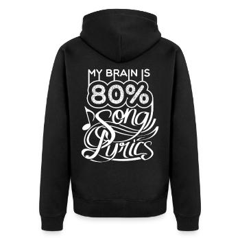 Musik Notenschlüssel Musiklehrer Band Orchester - Unisex Premium Bio Zip Hoodie - Schwarz - Hinten - Nico (187cm)