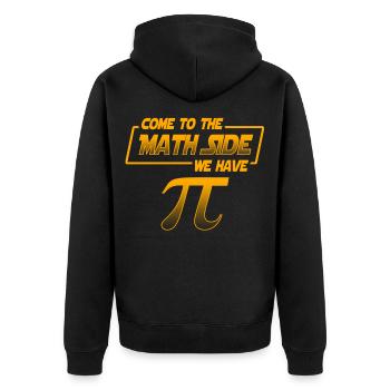 Mathematik Mathematiker Mathelehrer Funktionen Pi - Unisex Premium Bio Zip Hoodie - Schwarz - Hinten - Nico (187cm)