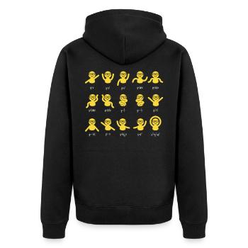 Mathematik Mathematiker Mathelehrer Funktionen - Unisex Premium Bio Zip Hoodie - Schwarz - Hinten - Nico (187cm)