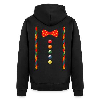 Costume Bretelles Carnaval De Clown Carnaval - Veste à capuche bio Premium Unisexe - noir - Dos - Nico (187cm)