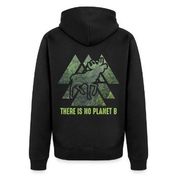 Il n’y a pas de planète B - NO PLANET B Cerf - Veste à capuche bio Premium Unisexe - noir - Dos - Nico (187cm)