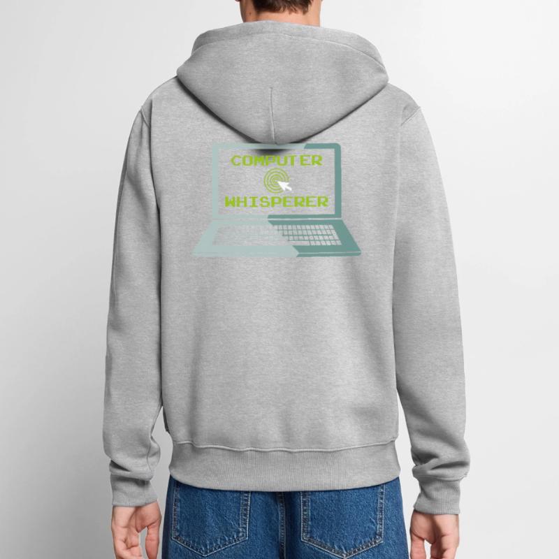 Programmierer Informatiker Computer Whisperer Unisex Premium Bio Zip Hoodie