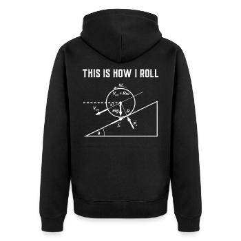 Physics Physicist Physics Teacher Teacher Science - Unisex Premium Organic Zip Hoodie - black - Back - Nico (187cm)