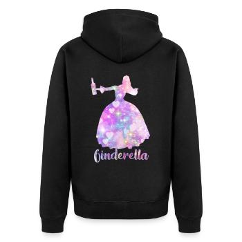 Ginderella Bachelorettes - Unisex Premium Organic Zip Hoodie - black - Back - Nico (187cm)