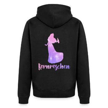 Les femmes célibataires de Kornröschen - Veste à capuche bio Premium Unisexe - noir - Dos - Nico (187cm)