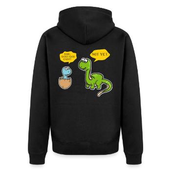 Athéisme Science athée Science des dinosaures - Veste à capuche bio Premium Unisexe - noir - Dos - Nico (187cm)