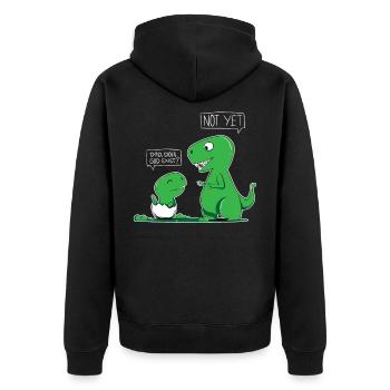 Athéisme Science athée Science des dinosaures - Veste à capuche bio Premium Unisexe - noir - Dos - Nico (187cm)