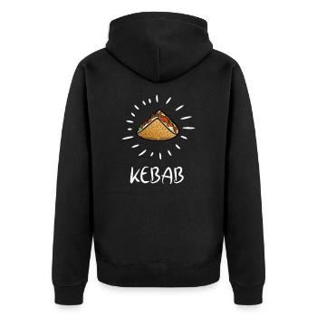 Doner kebab KEBAB cadeau blanc - Veste à capuche bio Premium Unisexe - noir - Dos - Nico (187cm)
