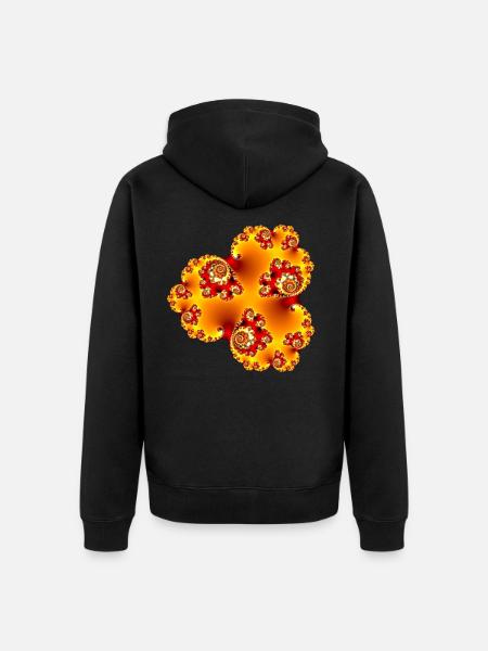 Fractal # 206_2 - Unisex Premium Organic Zip Hoodie - black