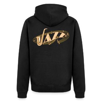 Jazz Music Saxophone - Veste à capuche bio Premium Unisexe - noir - Dos - Nico (187cm)