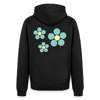 fleur - Veste à capuche bio Premium Unisexe - noir - Dos - Nico (187cm)