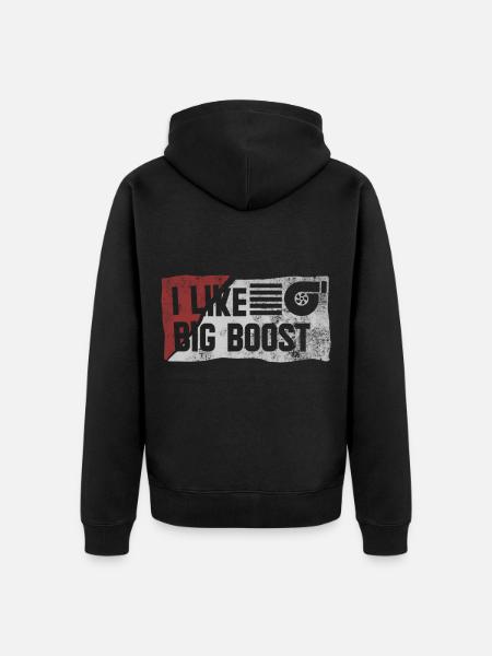 I Like Big Boost - Unisex Premium Organic Zip Hoodie - black