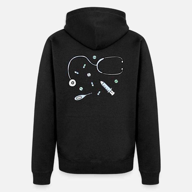 médecine - Veste à capuche bio Premium Unisexe - noir