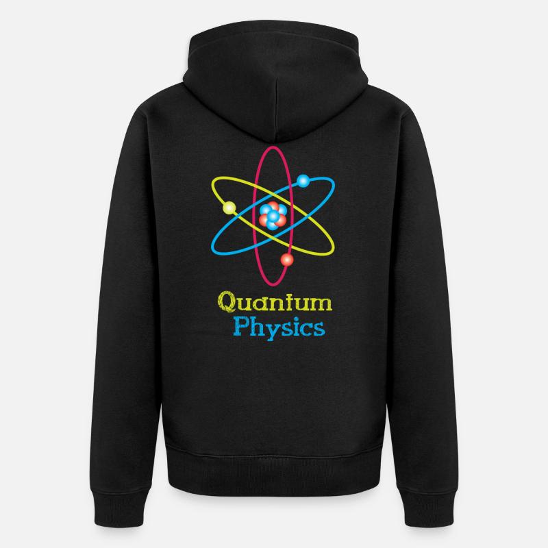 Quantum Physics - Unisex Premium Organic Zip Hoodie - black