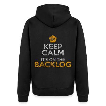 Journal de bord Scrum Master Docker Computer Geek - Veste à capuche bio Premium Unisexe - noir - Dos - Nico (187cm)