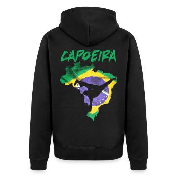 Capoeira Brésil Pays des Arts Martiaux - Veste à capuche bio Premium Unisexe - noir - Dos - Nico (187cm)