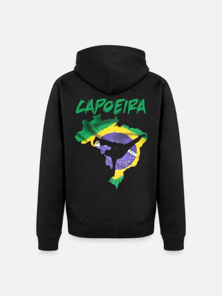Capoeira Brasilien Kampfkunst Land - Ekologisk premiumluvjack unisex - svart