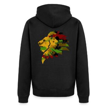 Lion in water color Gift idea - Unisex Premium Organic Zip Hoodie - black - Back - Nico (187cm)