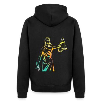 Avocat avocat juge justitia cadeau - Veste à capuche bio Premium Unisexe - noir - Dos - Nico (187cm)