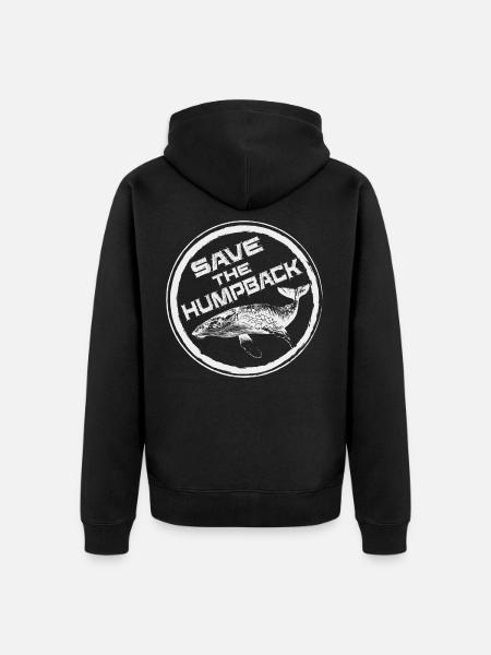 Baleines - baleines - Veste à capuche bio Premium Unisexe - noir