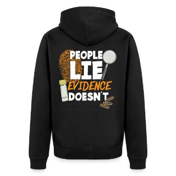 Forensic Scientist Gift Crime Scene Investigator - Veste à capuche bio Premium Unisexe - noir - Dos - Nico (187cm)