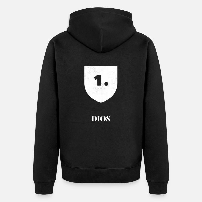 Dios Jersey & Ropa Cristiana - Veste à capuche bio Premium Unisexe - noir