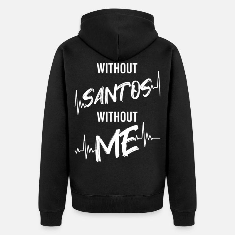Santos - Unisex Premium Bio Zip Hoodie - Schwarz